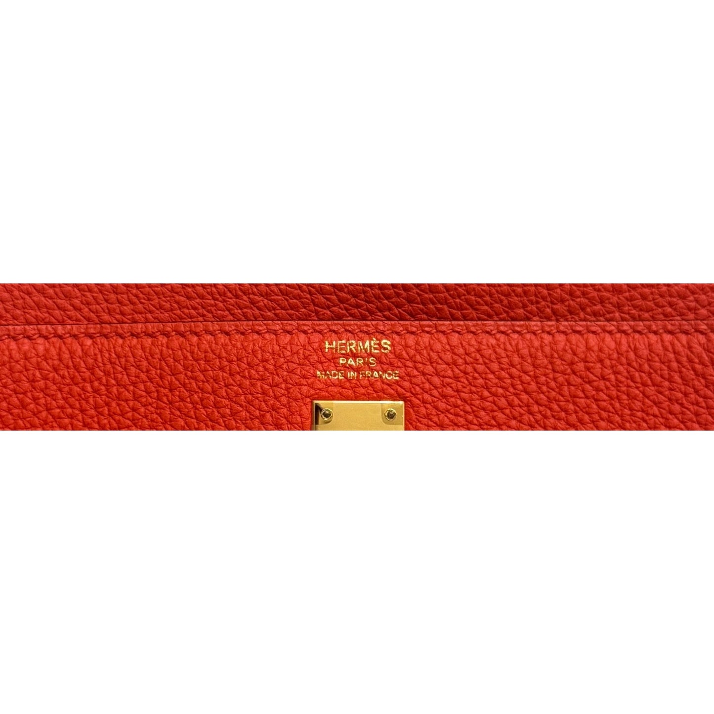 Hermes Kelly 25 Orange Poppy Togo Leather Gold Hardware RARE