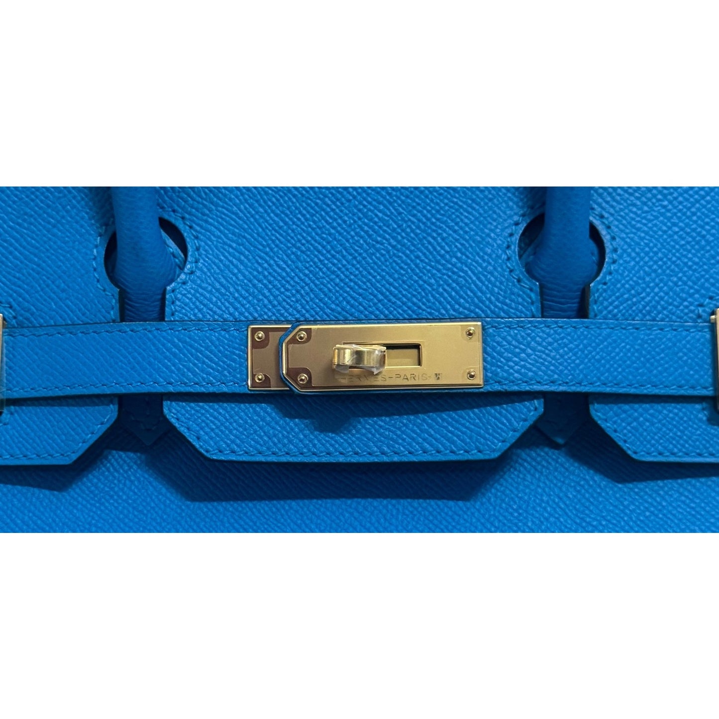Hermes Birkin 30 Blue Zanzibar Bleu Epsom Leather Gold Hardware