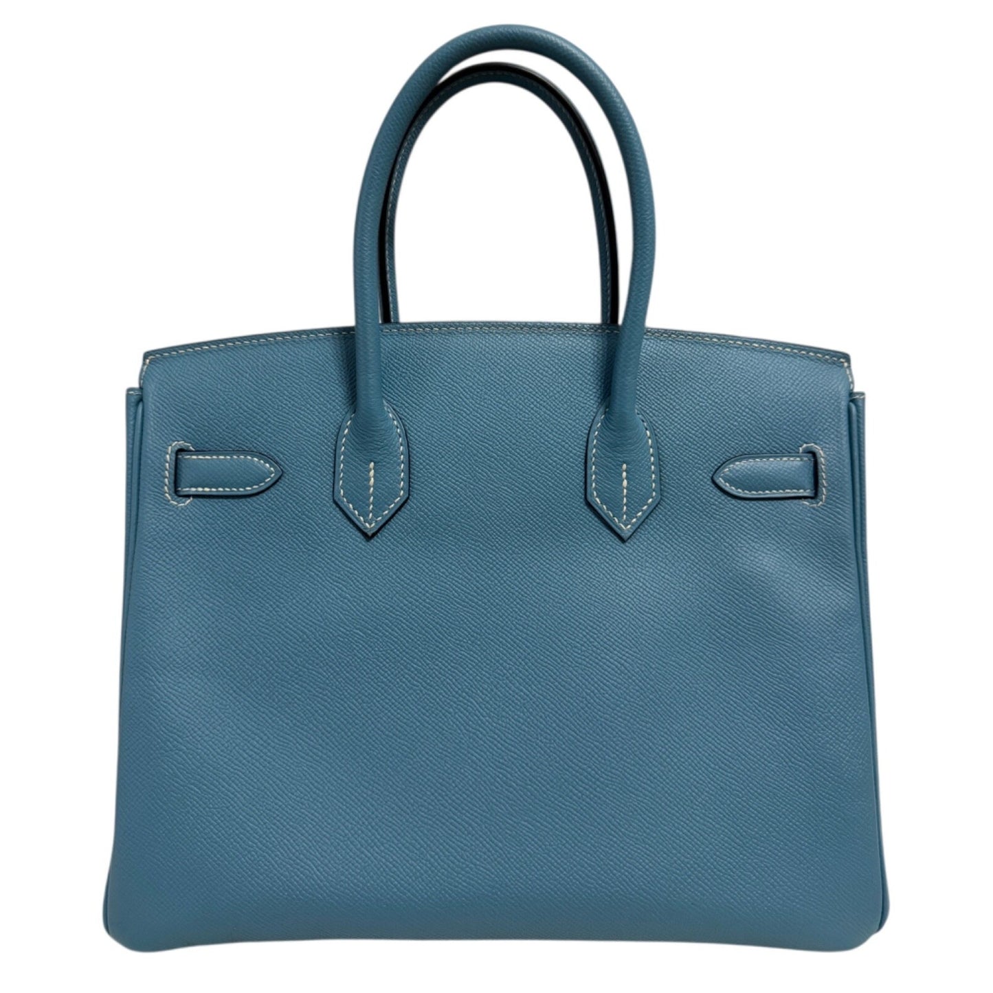 Hermes Birkin 30 Blue Jean Epsom Leather Palladium Hardware RARE