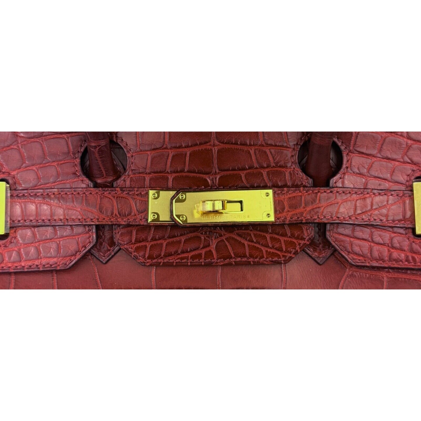 Hermes Birkin 35 Rouge H Red Matte Alligator Gold Hardware