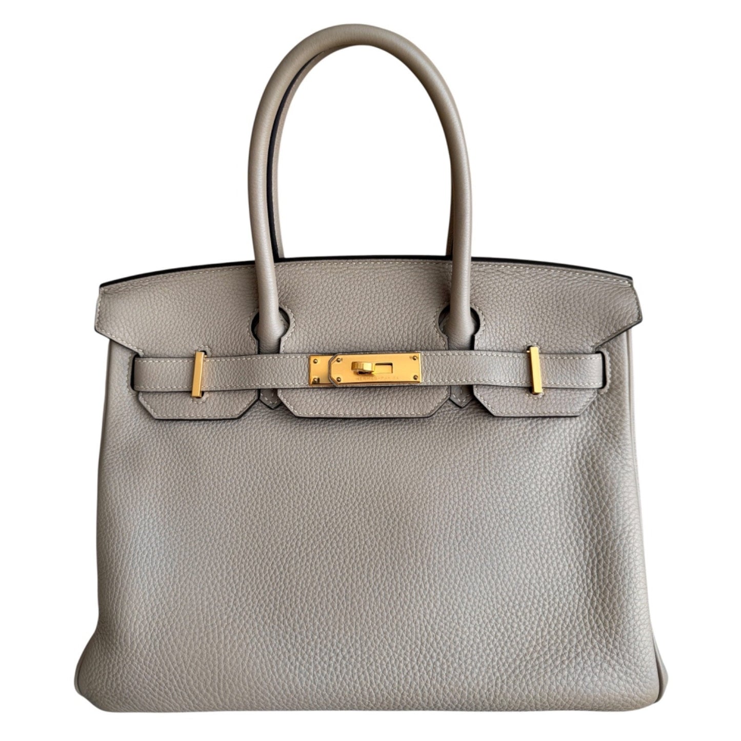 Hermes Birkin 30 Gris Tourterelle Gray Togo Leather Gold Hardware RARE
