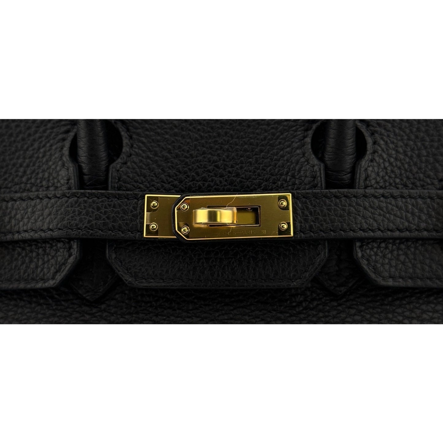 Hermes Birkin 25 Black Noir Togo Leather Gold Hardware Handbag