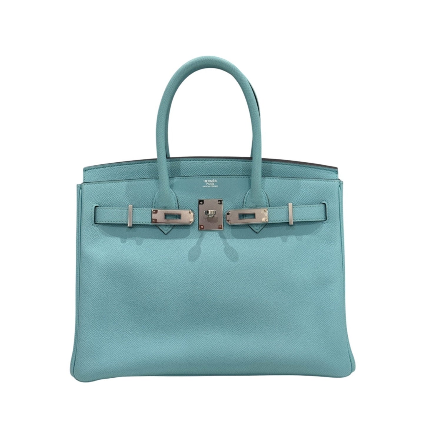 Hermes Birkin 30 Blue Atoll Epsom Leather Palladium Hardware