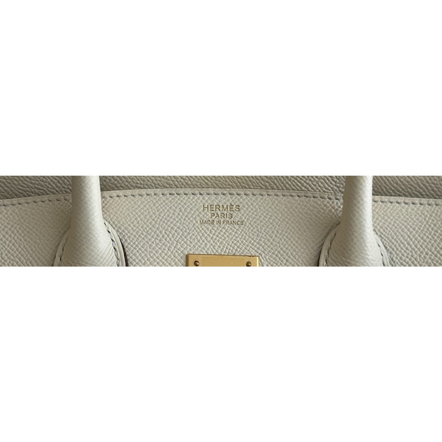 Hermes Birkin 30 Nata Epsom Leather Gold Hardware Handbag