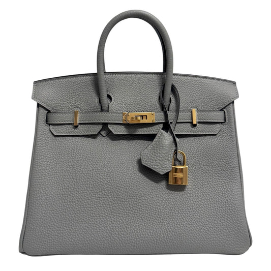 Hermes Birkin 25 Gris Mouette Gray Togo Leather Gold Hardware RARE