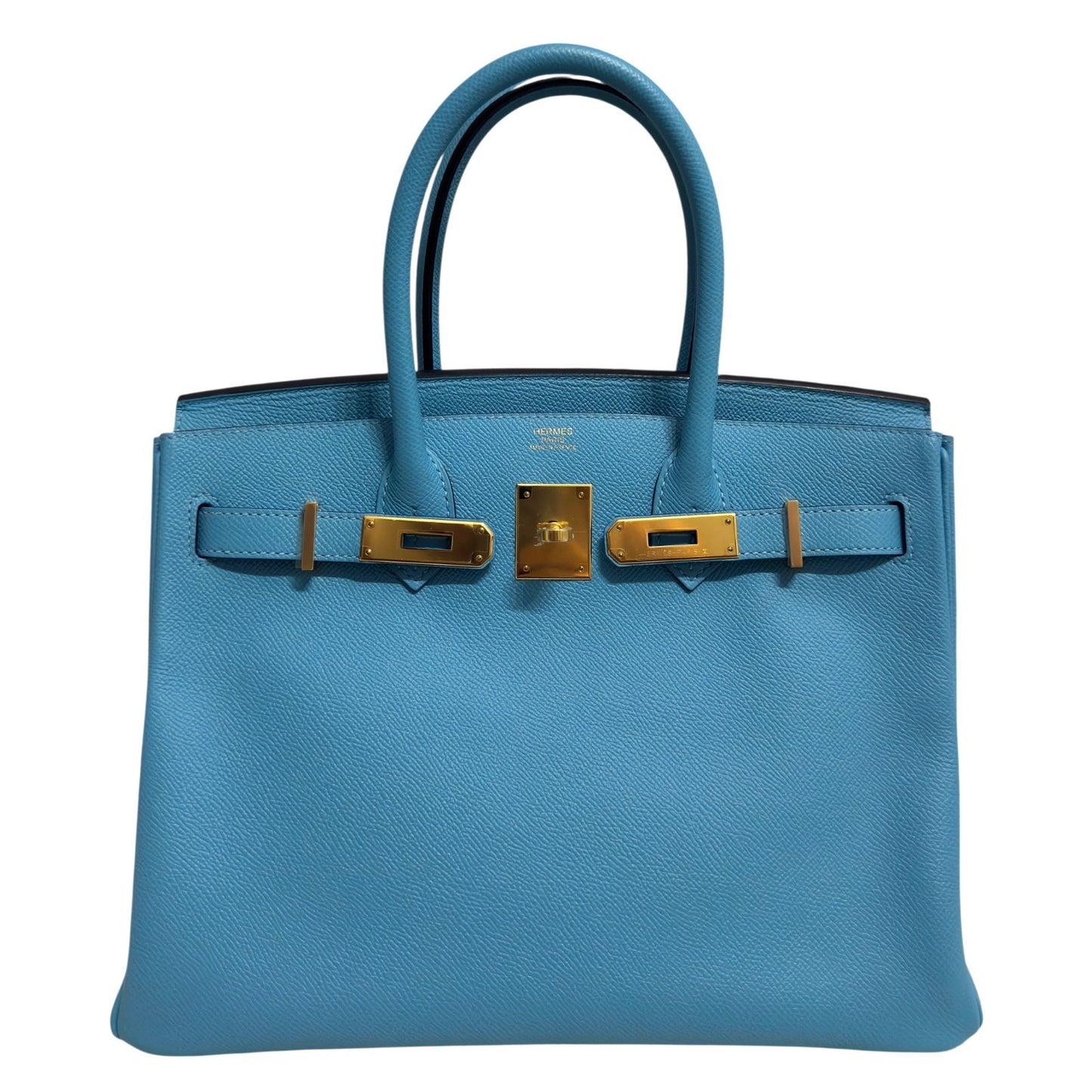 Hermes Birkin 30 Bleu du Nord Blue Epsom Leather Gold Hardware