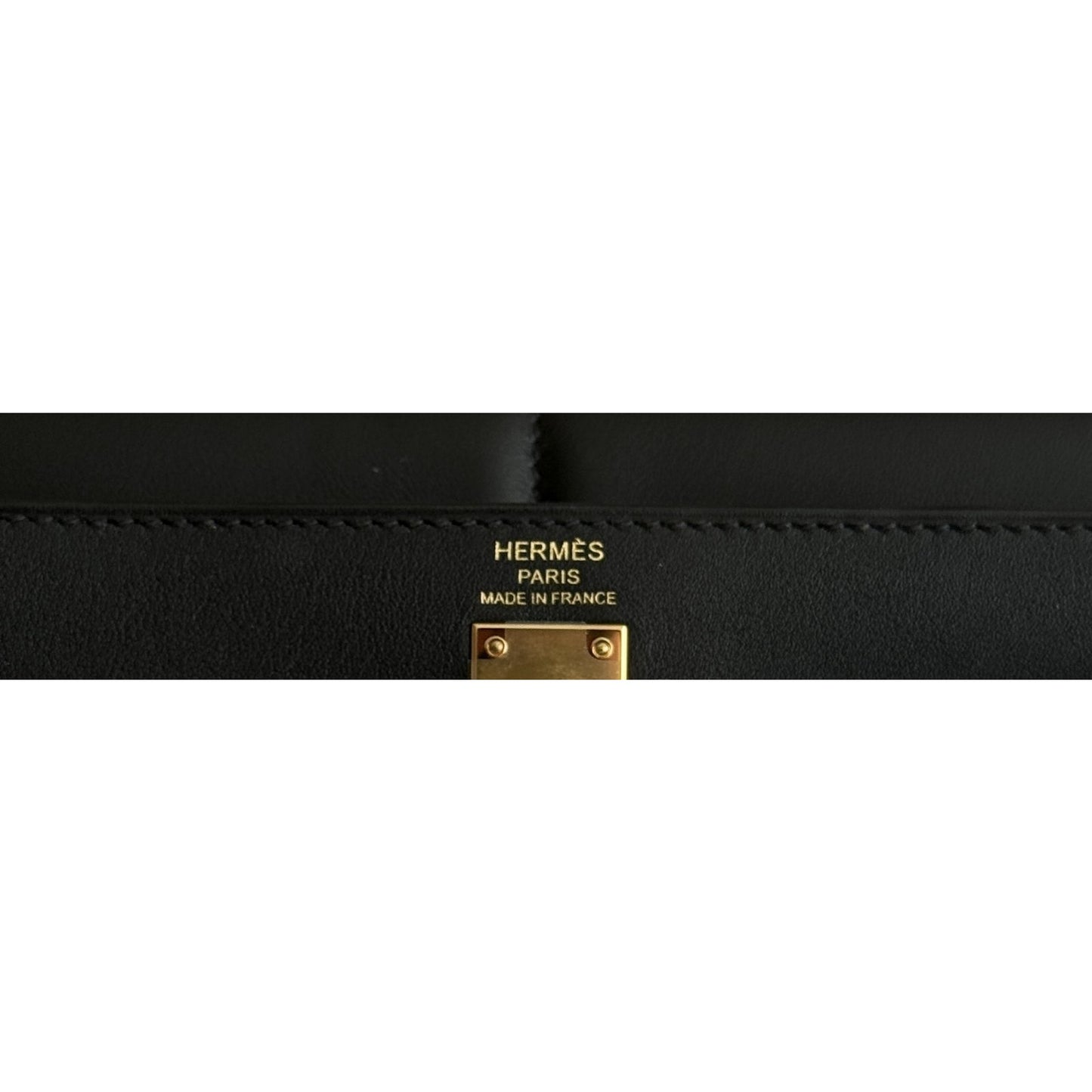 Hermes Kelly 25 Sellier Black Noir Padded Leather Gold Hardware Limited Edition