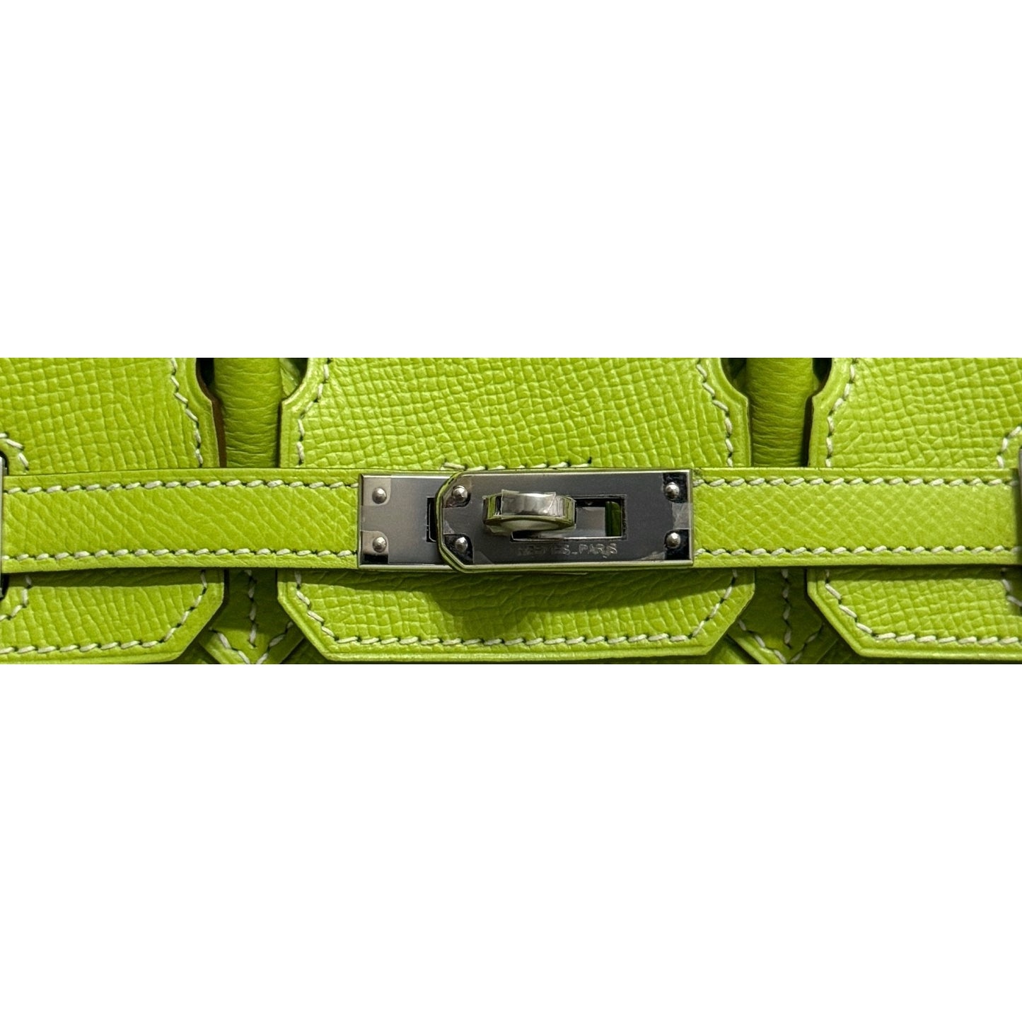 Hermes Birkin 25 Kiwi Epsom Lichen Green Epsom Leather Palladium Hardware
