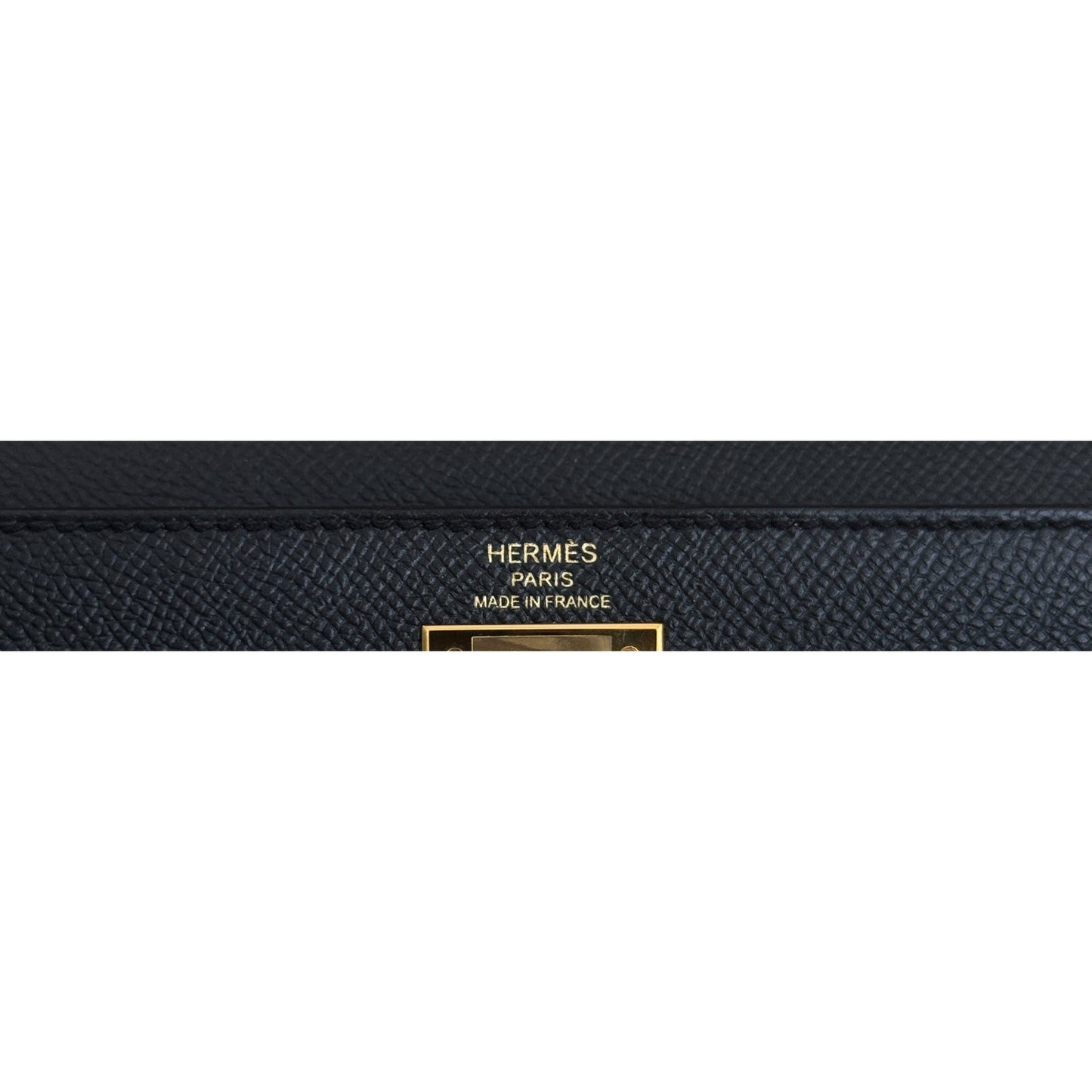 Hermes Kelly 28 Sellier Black Noir Epsom Leather Gold Hardware
