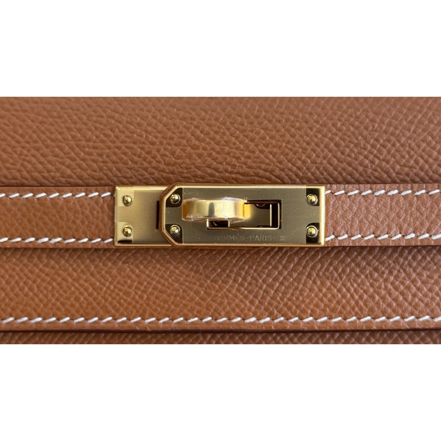 Hermes Kelly 25 Sellier Gold Tan Epsom Leather Gold Hardware