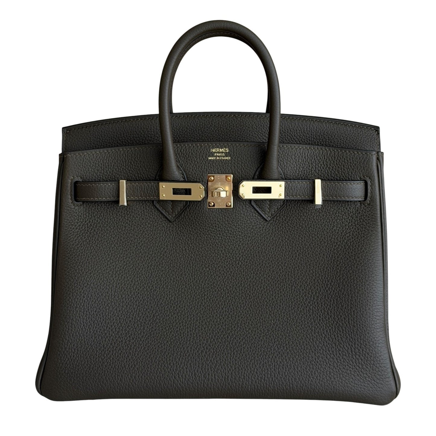 Hermes Birkin 25 Vert Loden Green Togo Leather Permabrass Hardware 2026