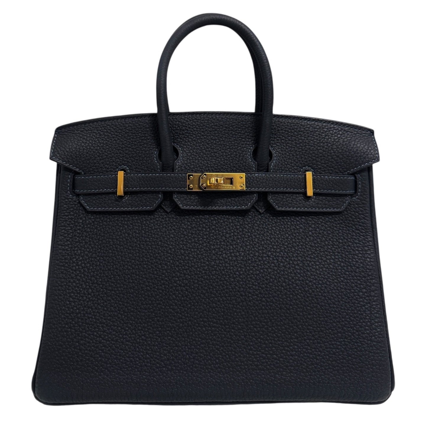 Hermes Birkin 25 Caban Blue Bleu Togo Leather Gold Hardware Handbag 2024 New