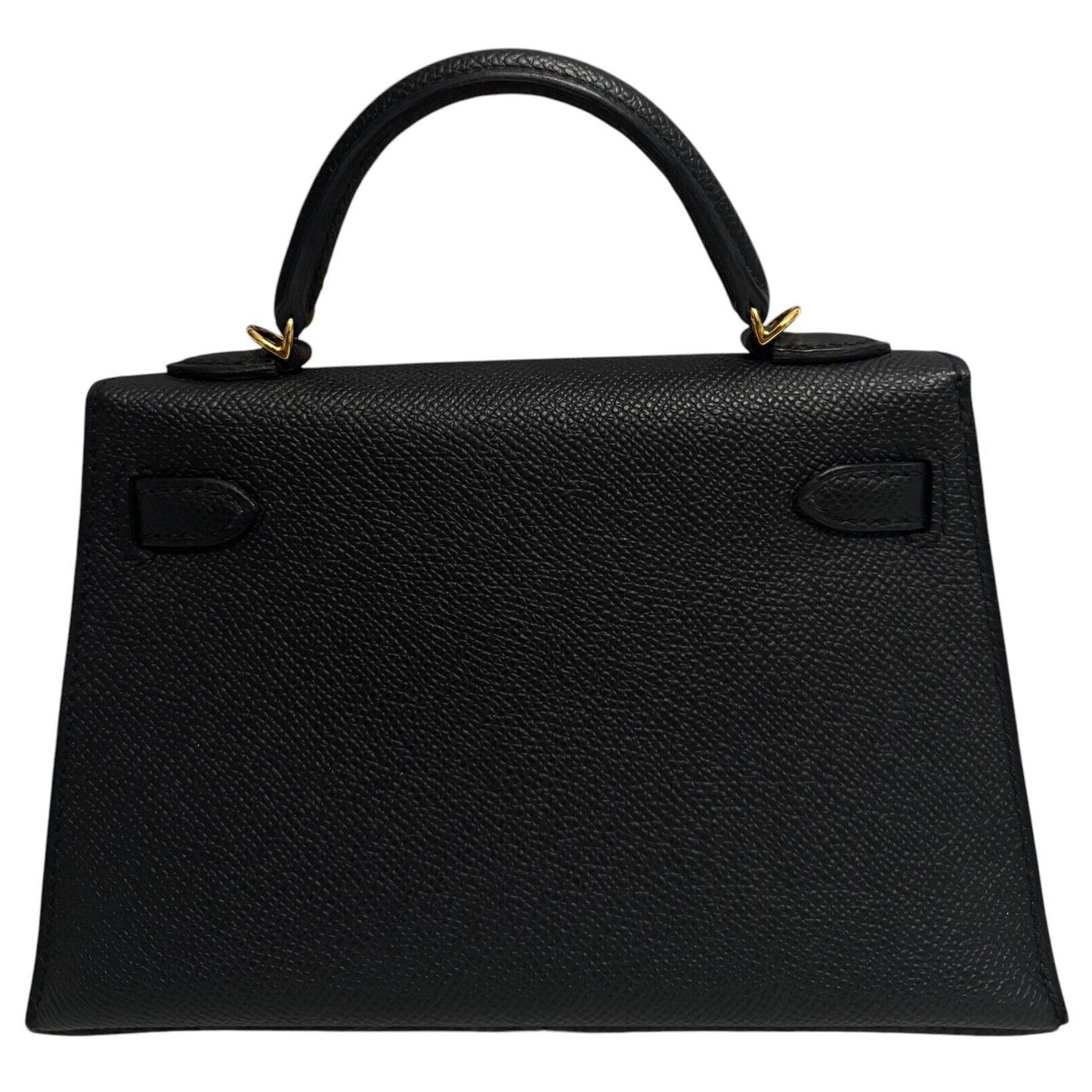 Hermes Kelly Mini 20 Black Noir Epsom Leather Gold Hardware