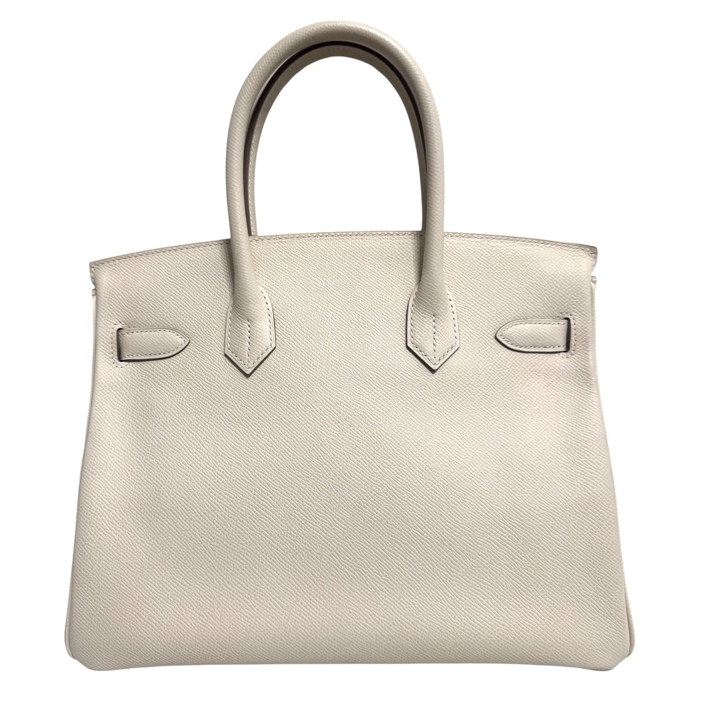 Hermes Birkin 30 Craie White Epsom Leather Gold Hardware Handbag