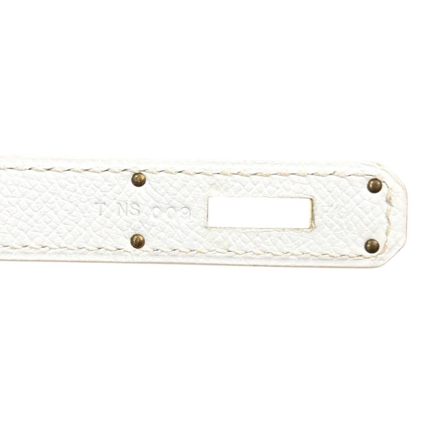 Hermes Kelly 28 Sellier White Blanc Epsom Leather Gold Hardware