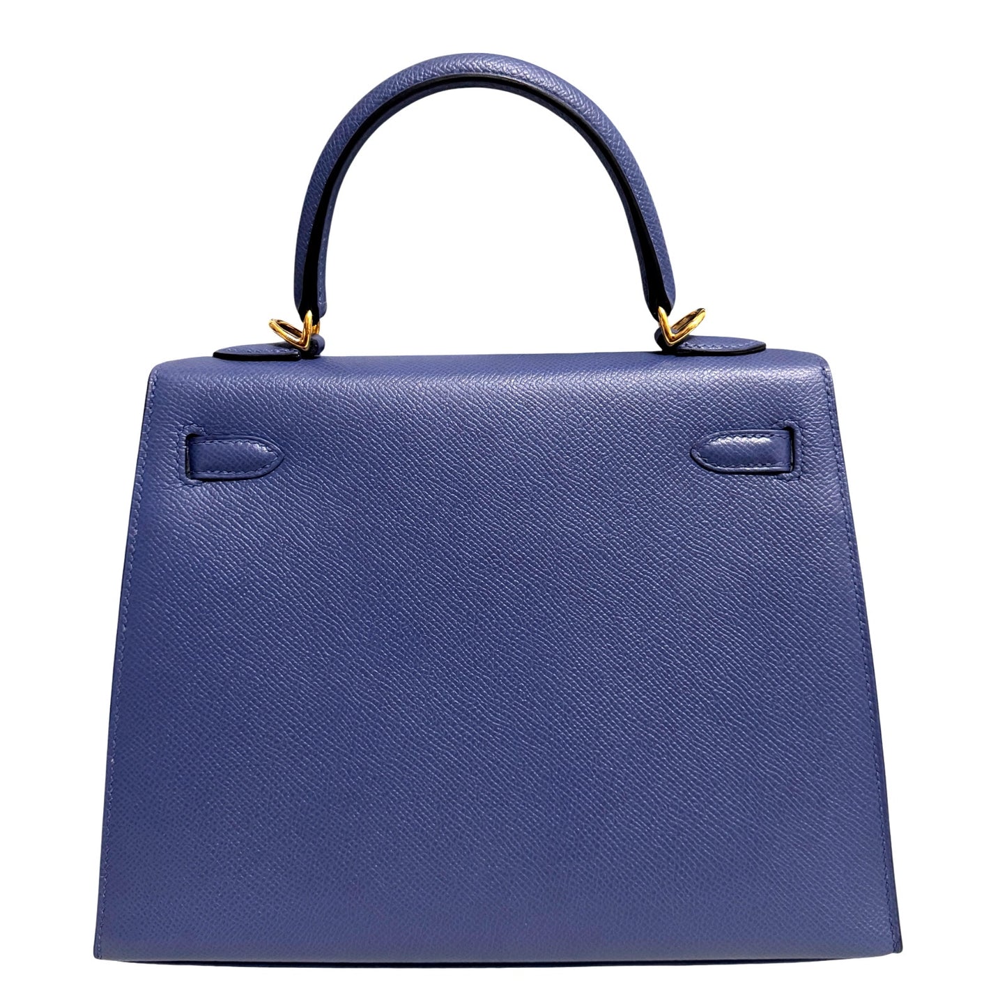 Hermes Kelly 25 Sellier Blue Brighton Epsom Gold Hardware RARE