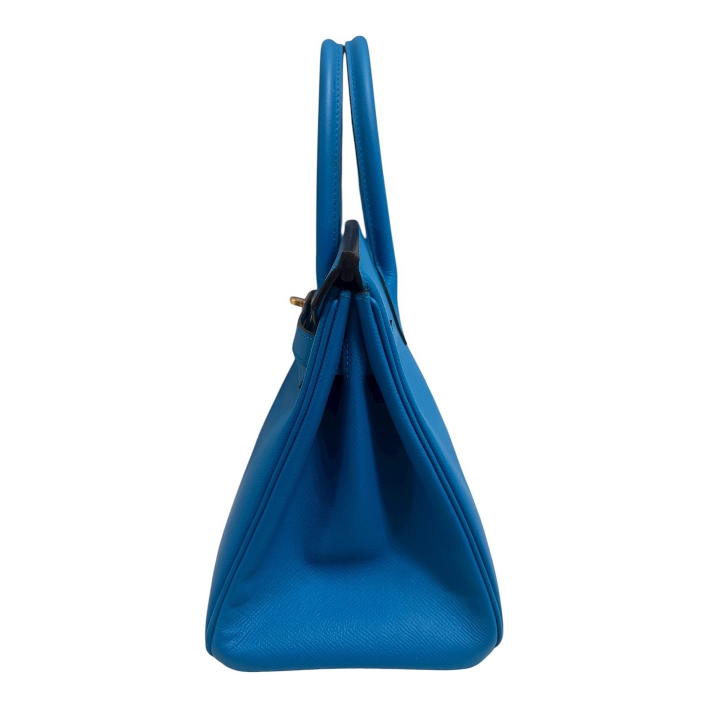 Hermes Birkin 30 Blue Zanzibar Bleu Epsom Leather Gold Hardware