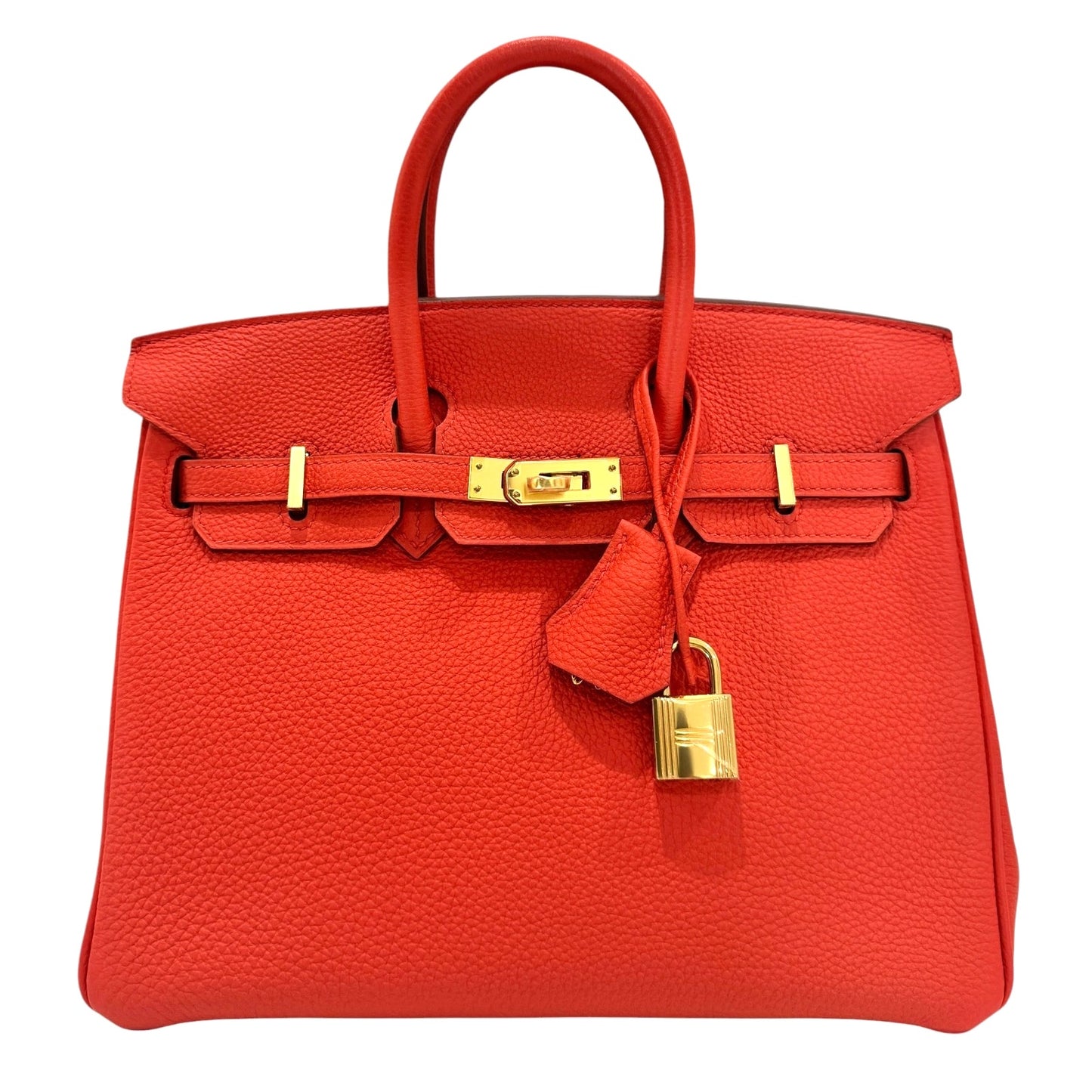 Hermes Birkin 25 Poppy Orange Togo Leather Gold Hardware