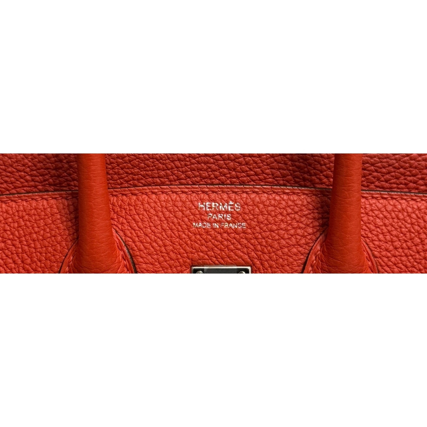 Hermes Birkin 25 Capucine Red Orange Togo Leather Palladium Hardware