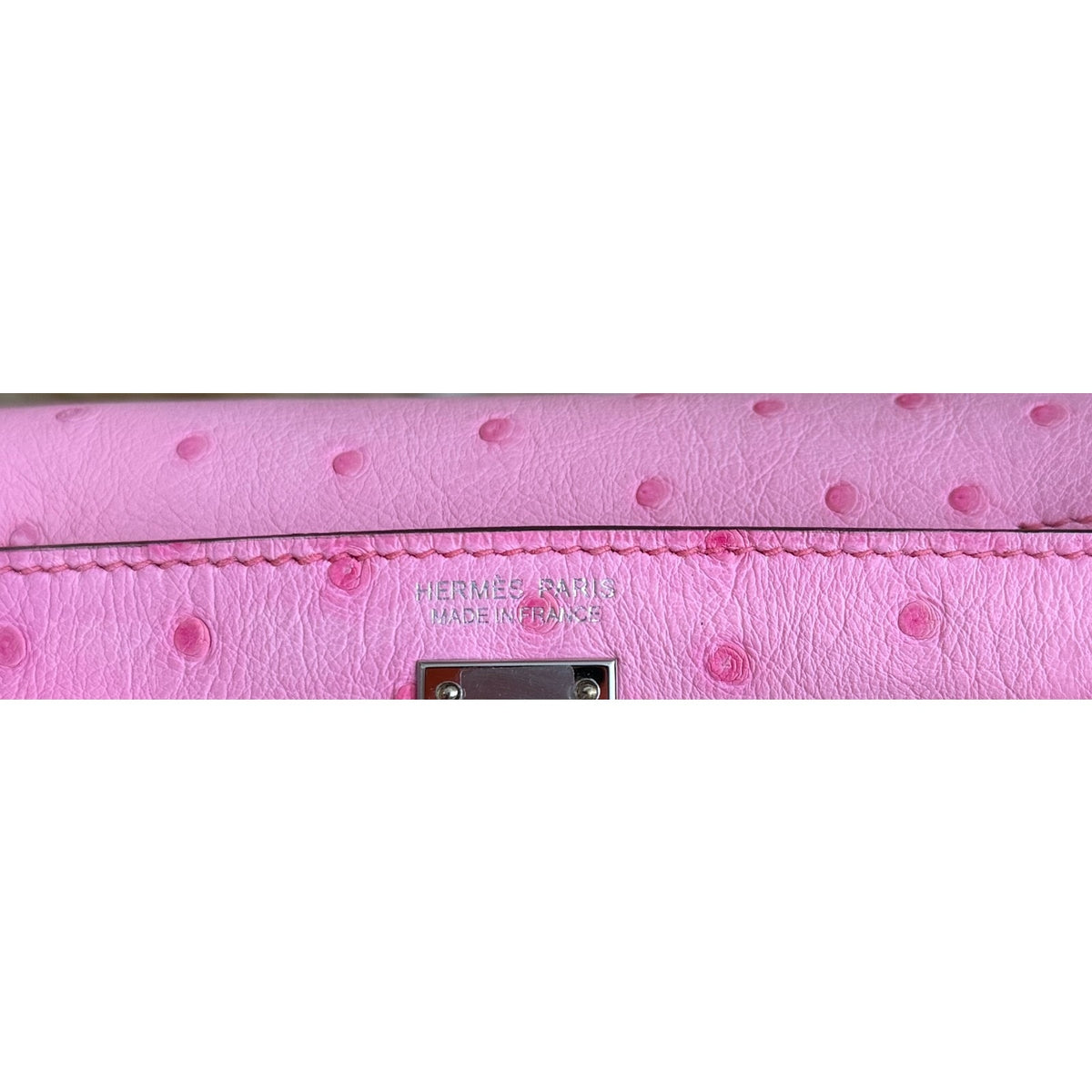 Hermes Kelly Mini Jump Backpack Bubblegum Pink Ostrich Leather Palladium