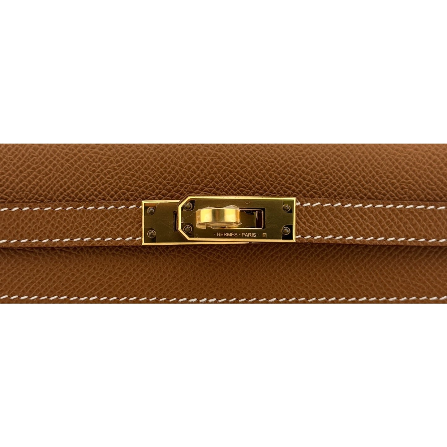 Hermes Kelly 25 Sellier Gold Tan Epsom Leather Gold Hardware