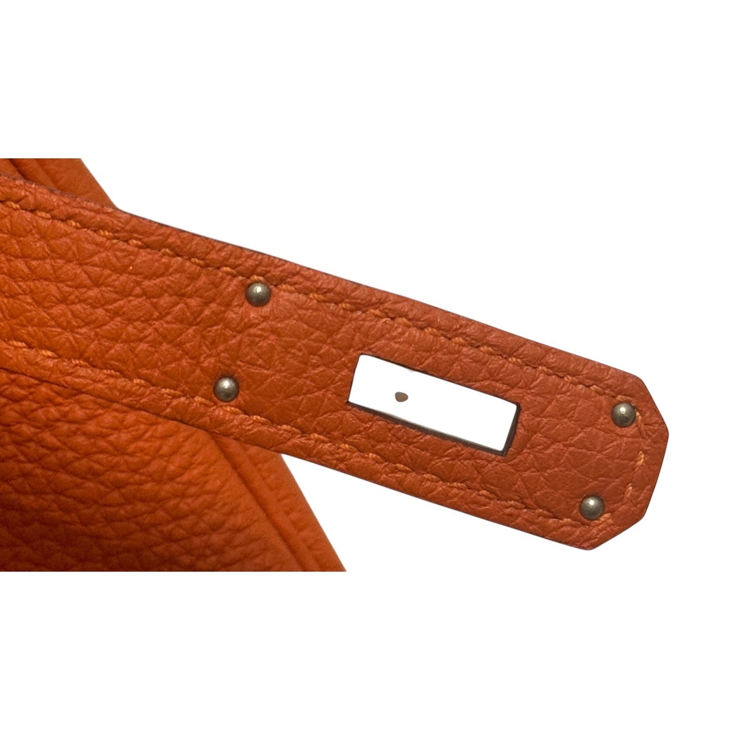 Hermes Birkin 35 Orange Togo Leather Palladium Hardware RARE