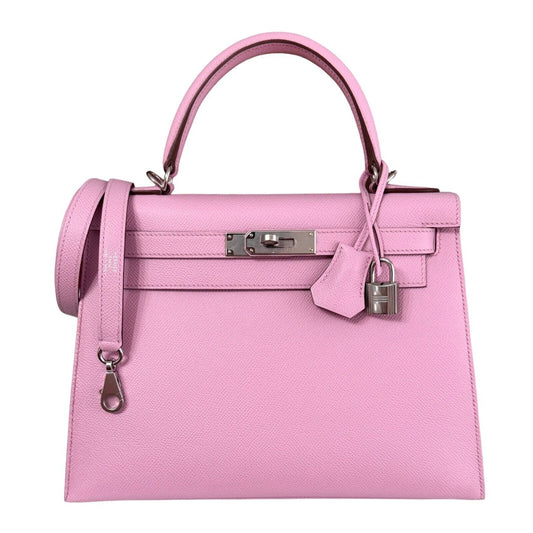 Hermes Kelly 28 Sellier Mauve Sylvester Pink Epsom Palladium Hardware 2022