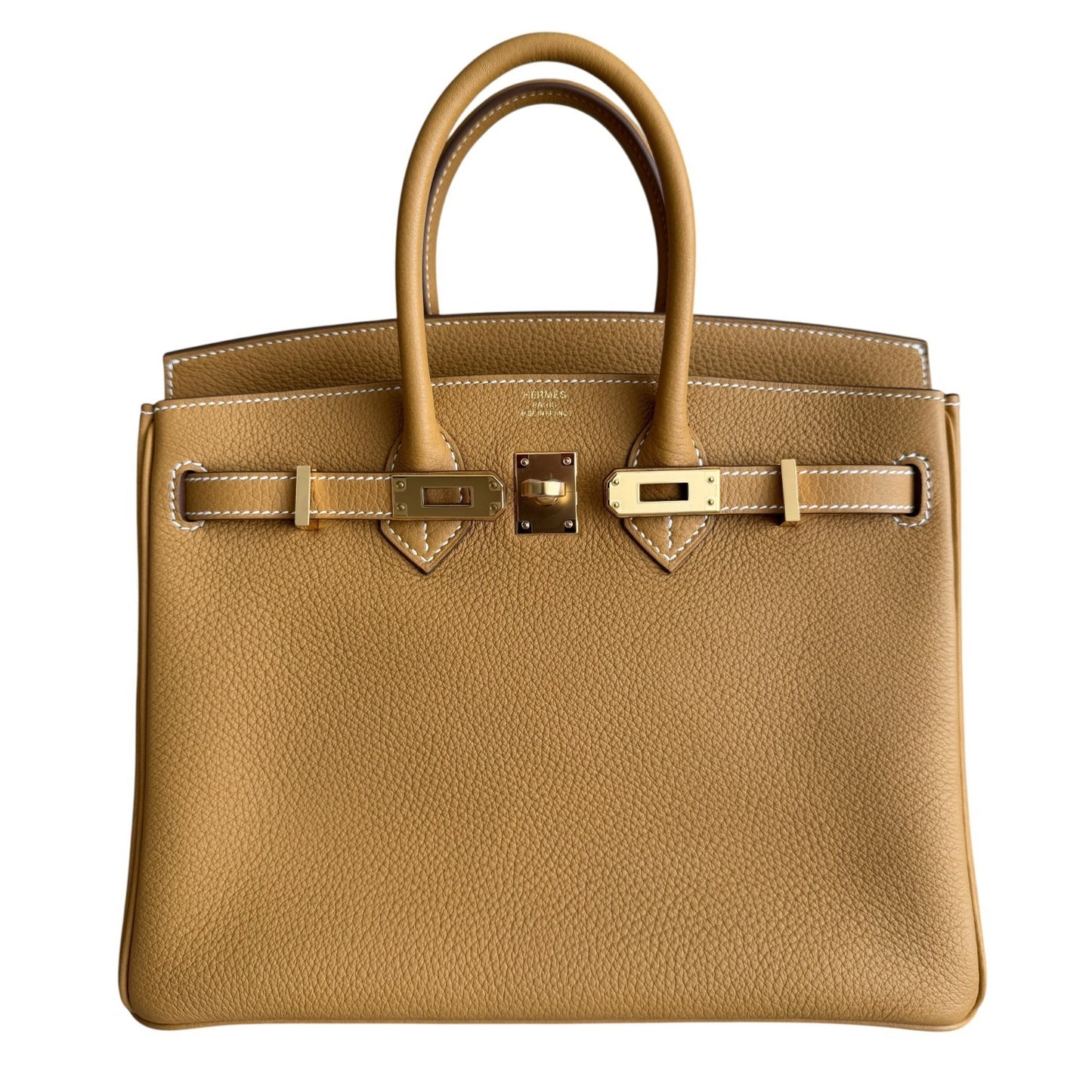Hermes Birkin 25 Naturel Natural Sable Tan Togo Leather Gold Hardware 2025