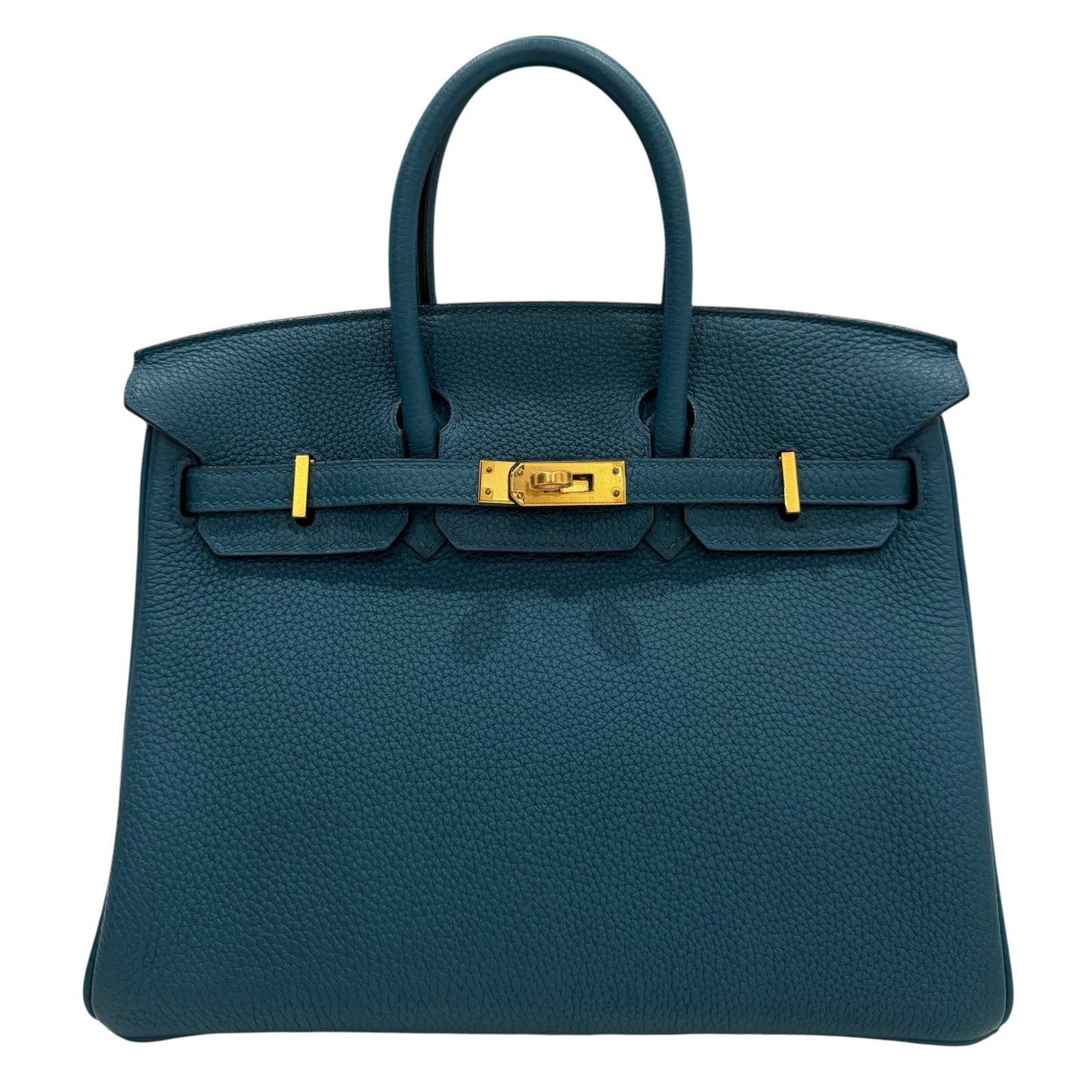Hermes Birkin 25 Blue Colvert Togo Leather Gold Hardware RARE