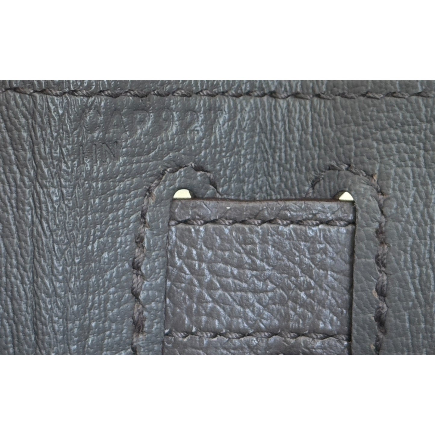 Hermes Kelly 28 Sellier Etain Gray Epsom Leather Palladium Hardware RARE