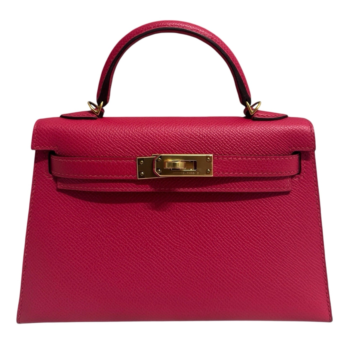 Hermes Kelly Mini 20 Rose Extreme Pink Epsom Leather Gold Hardware