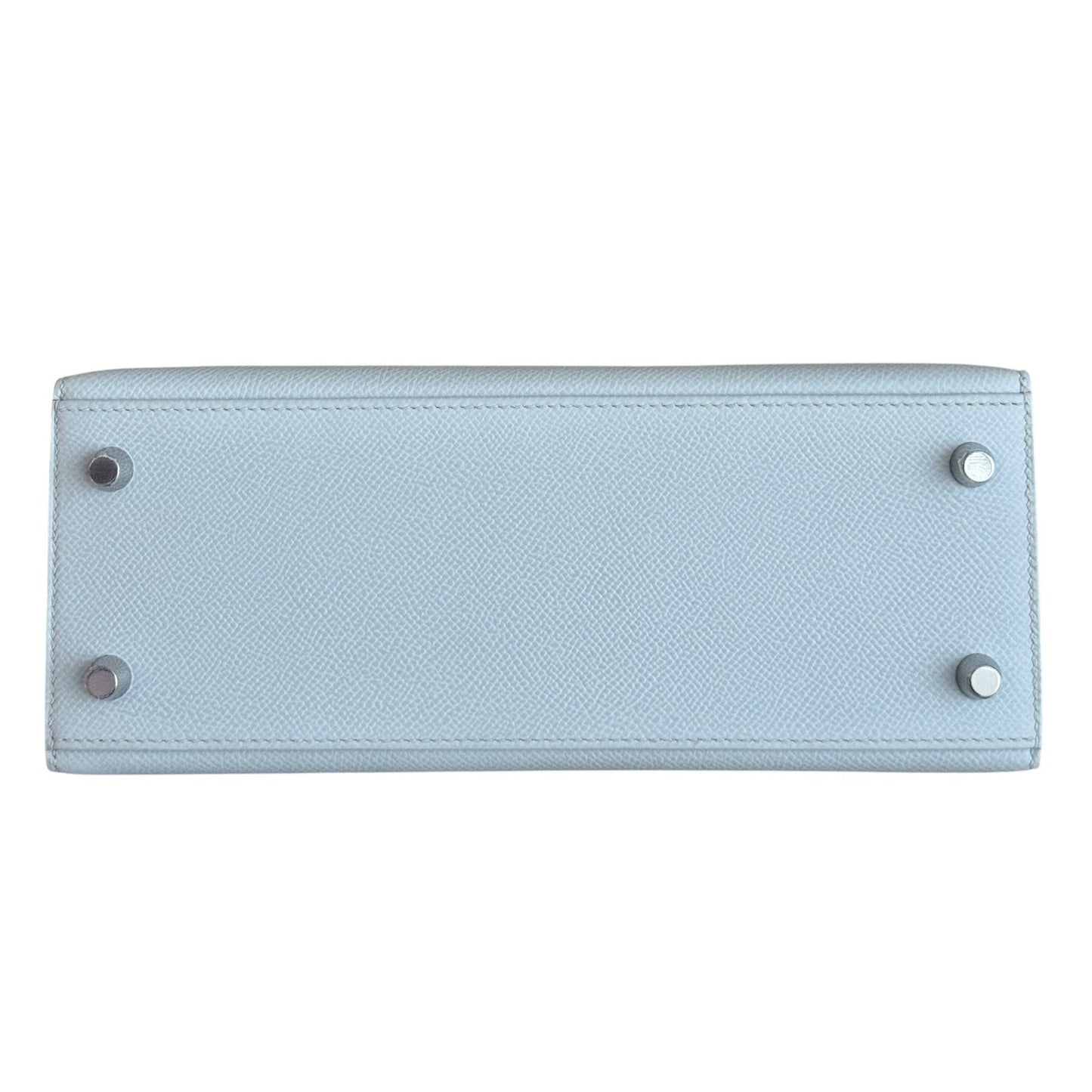 Hermes Kelly 25 Sellier Gris Platine Gray Epsom Leather Electrum Hardware