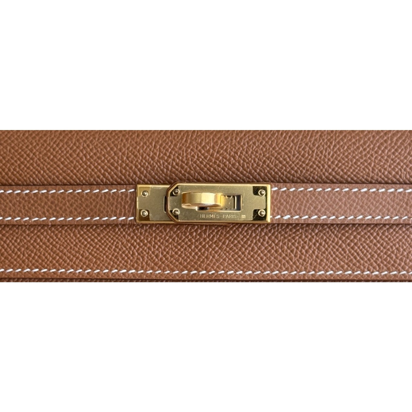 Hermes Kelly 25 Sellier Gold Tan Epsom Leather Gold Hardware