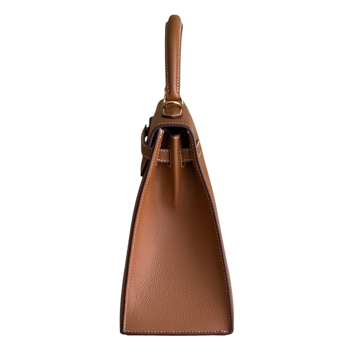Hermes Kelly 25 Sellier Gold Tan Epsom Leather Gold Hardware