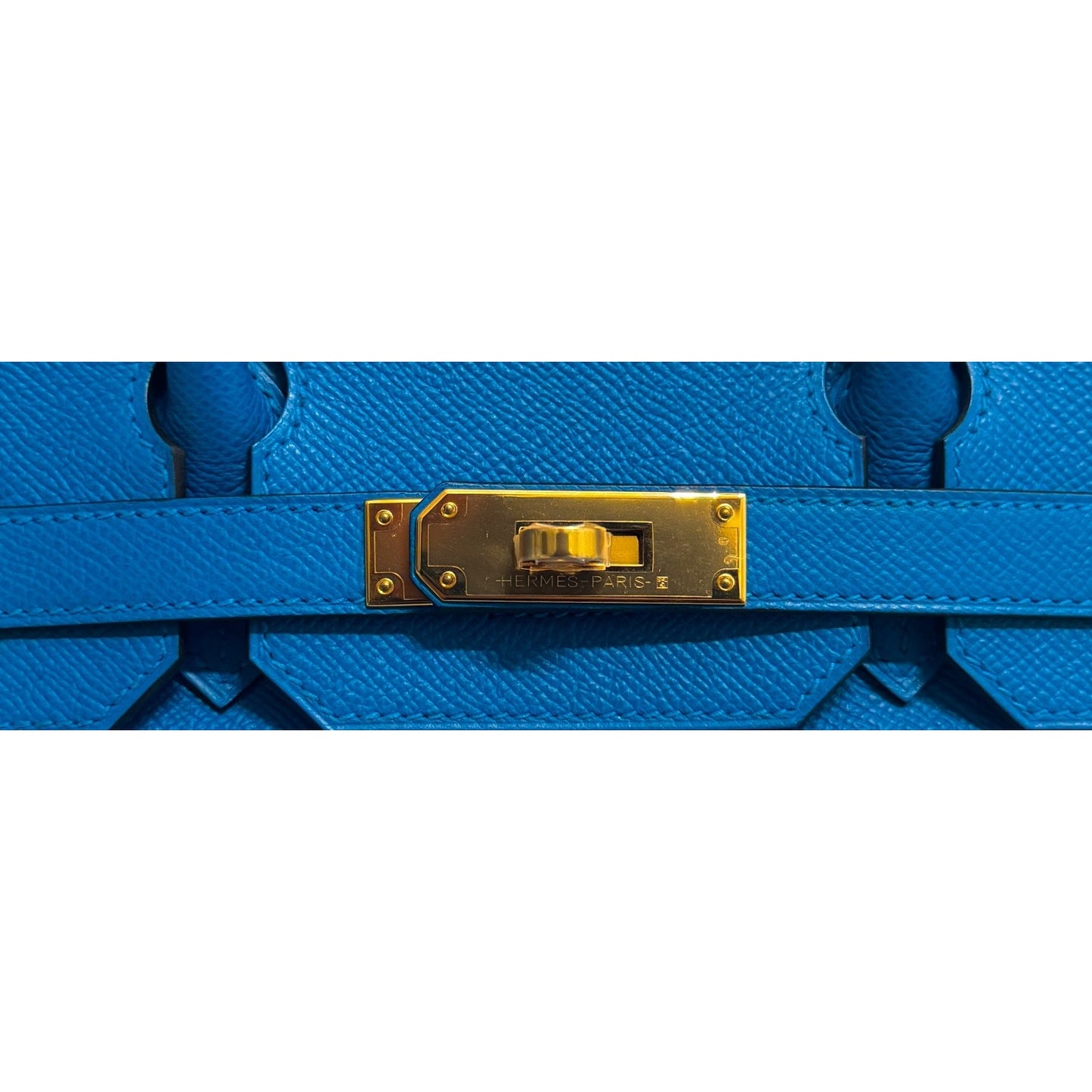 Hermes Birkin 30 Blue Zanzibar Bleu Epsom Leather Gold Hardware