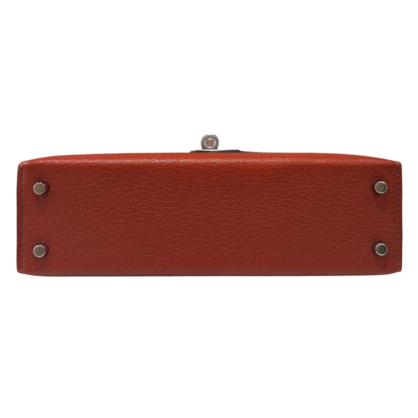 Hermes Kelly Mini 20 Cuivre Orange Chèvre Leather Pink Palladium Hardware RARE