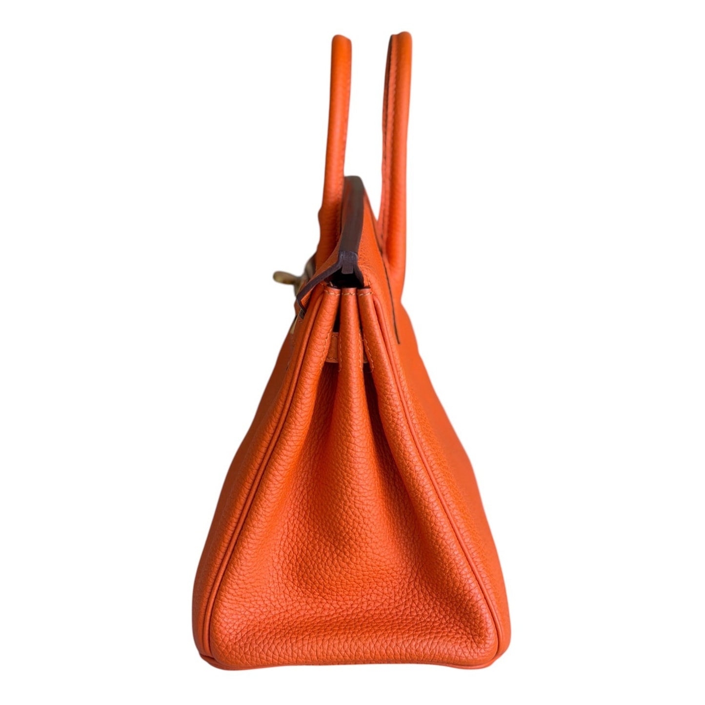 Hermes Birkin 25 Orange Togo Leather Gold Hardware