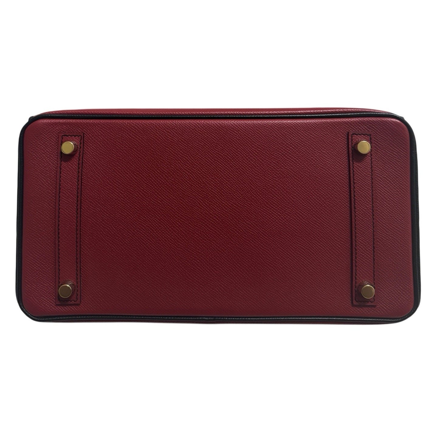 Hermes Birkin 30 Special Order Black Rouge H Red Epsom Brushed Gold Hardware