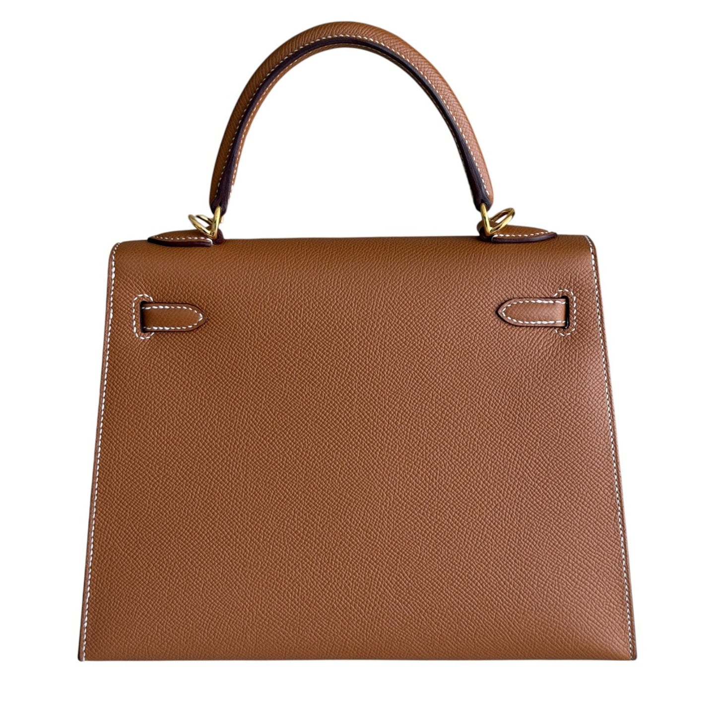 Hermes Kelly 25 Sellier Gold Tan Epsom Leather Gold Hardware