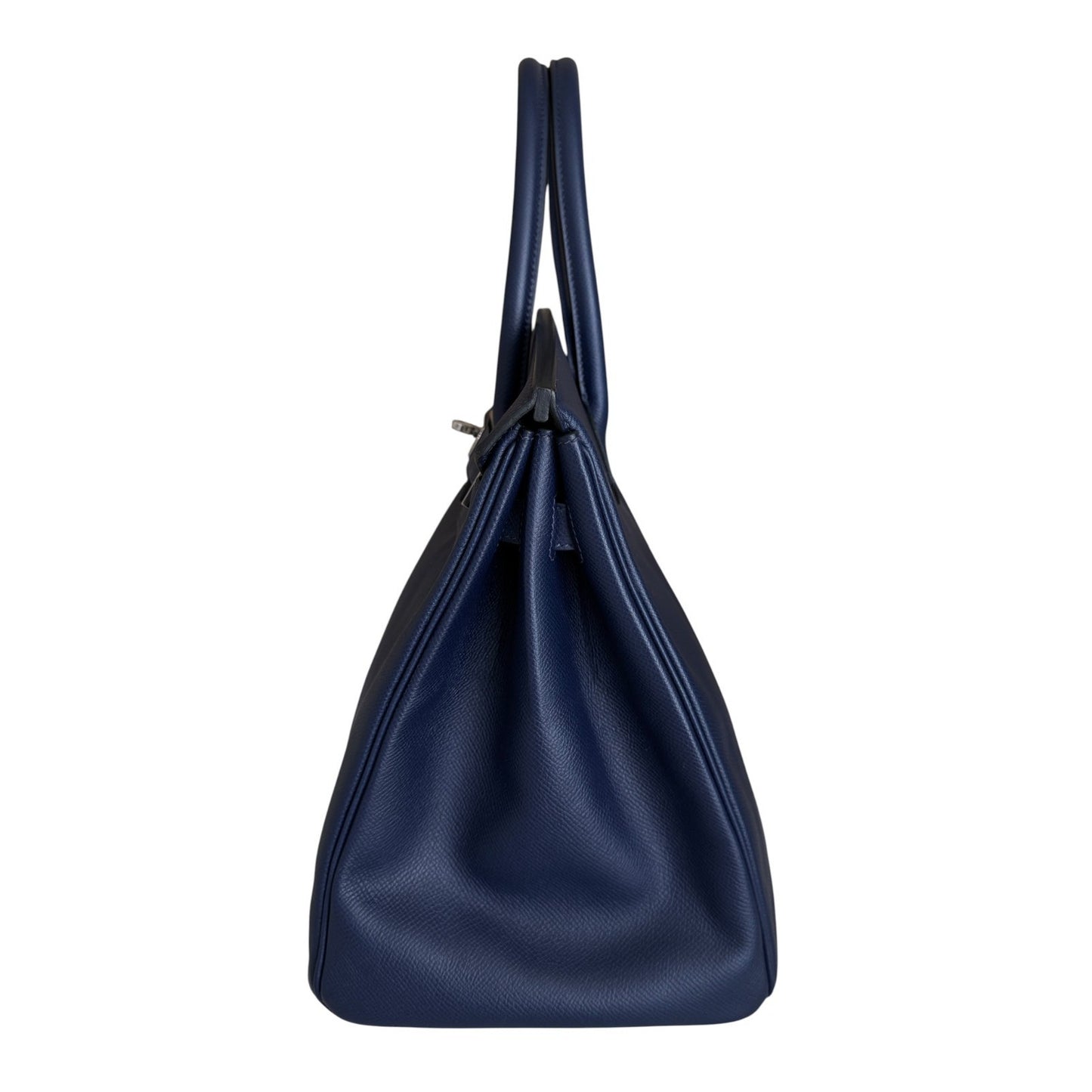 Hermes Birkin 35 Blue Sapphire Epsom Leather Palladium Hardware RARE