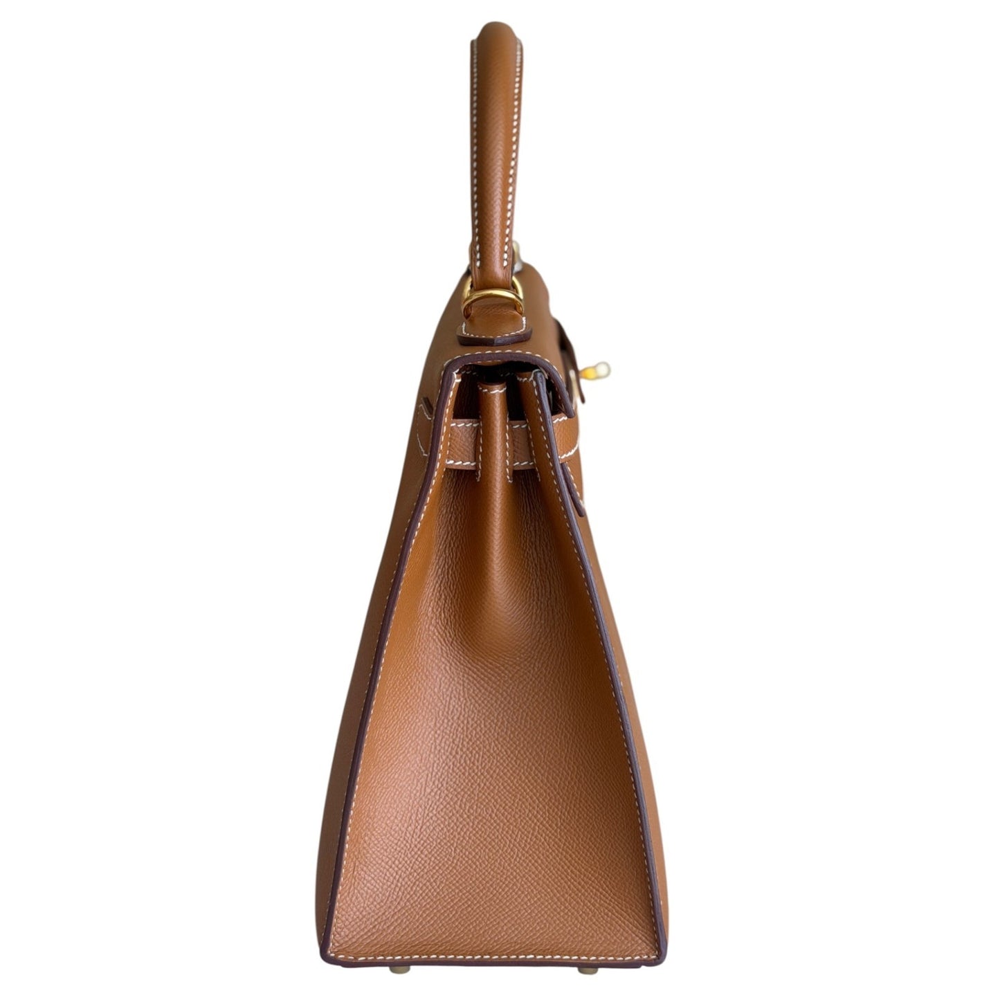 Hermes Kelly 28 Sellier Gold Tan Epsom Leather Gold Hardware RARE