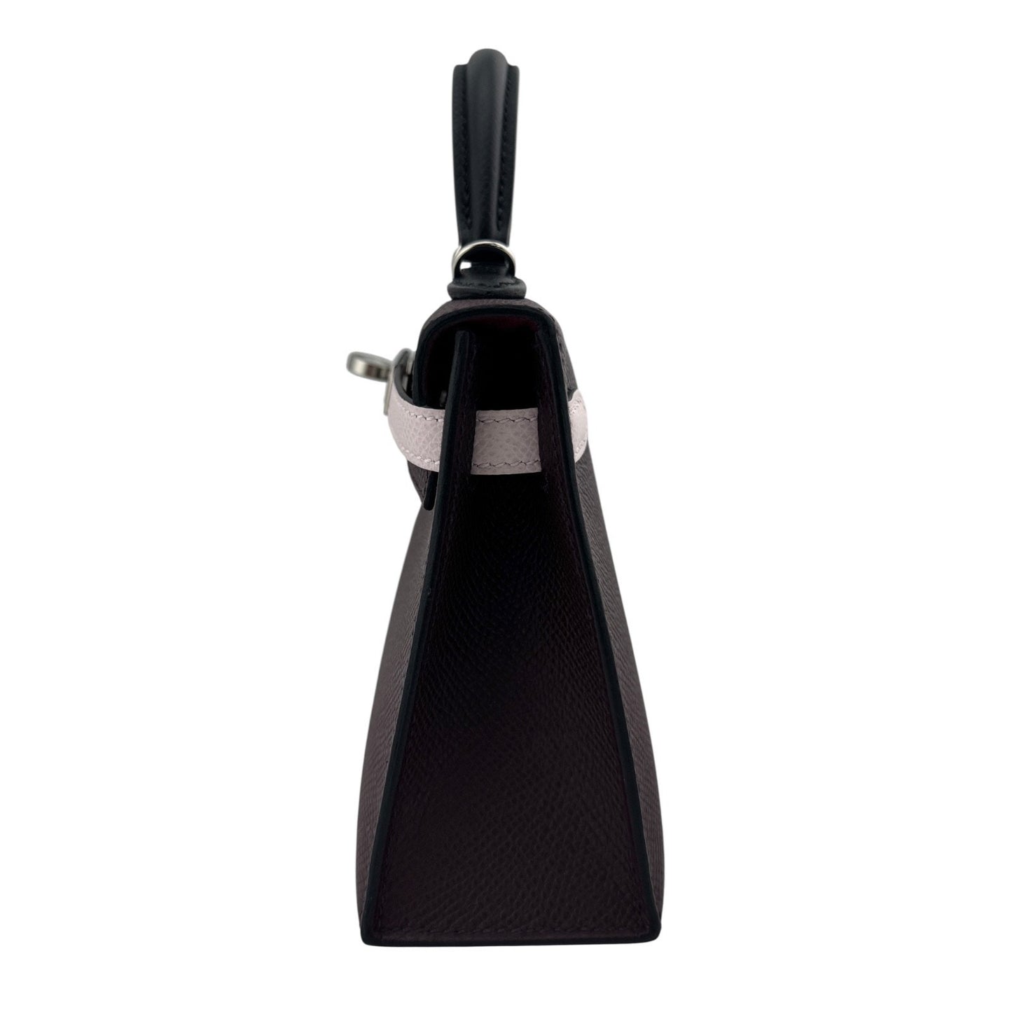 Hermes Kelly Mini 20 Tri Color Rouge Sellier Mauve Pale Black Epsom Palladium