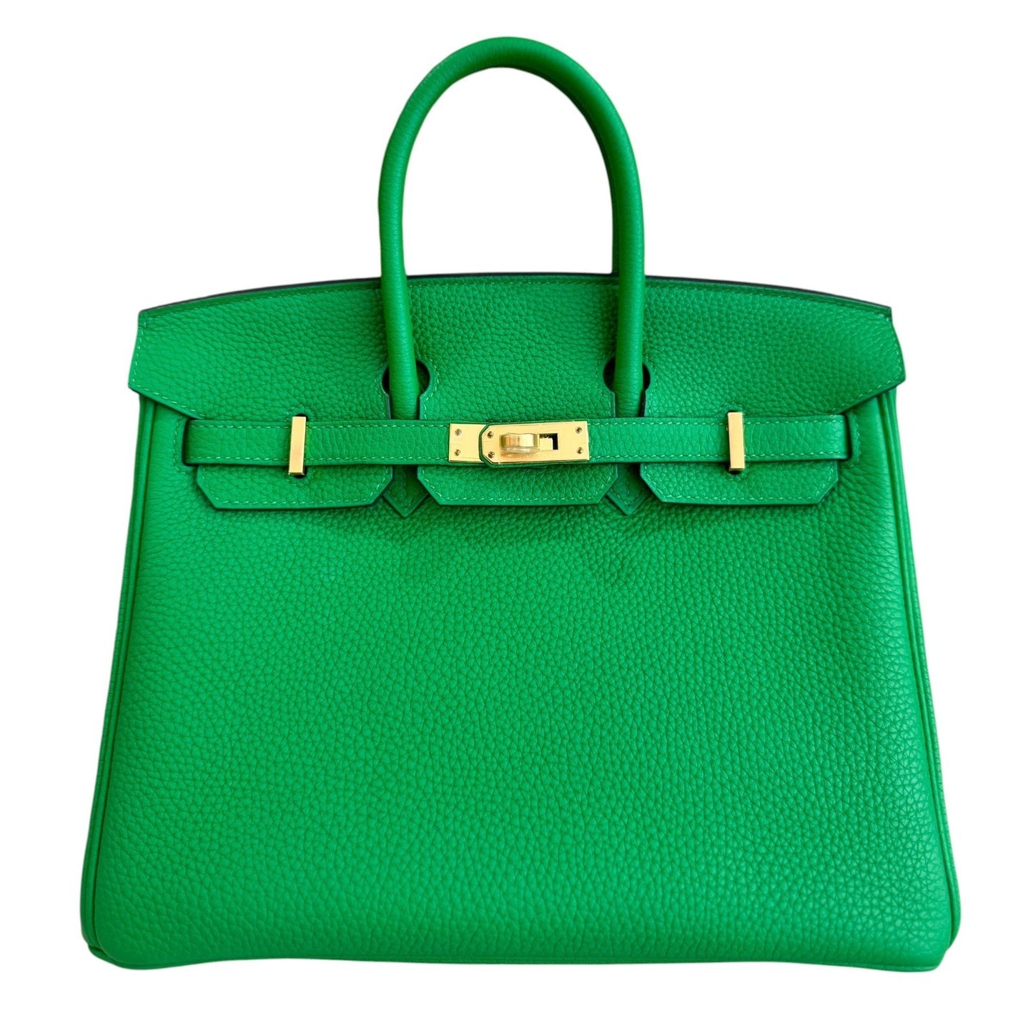 Hermes Birkin 25 Bamboo Green Togo Leather Gold Hardware NEW
