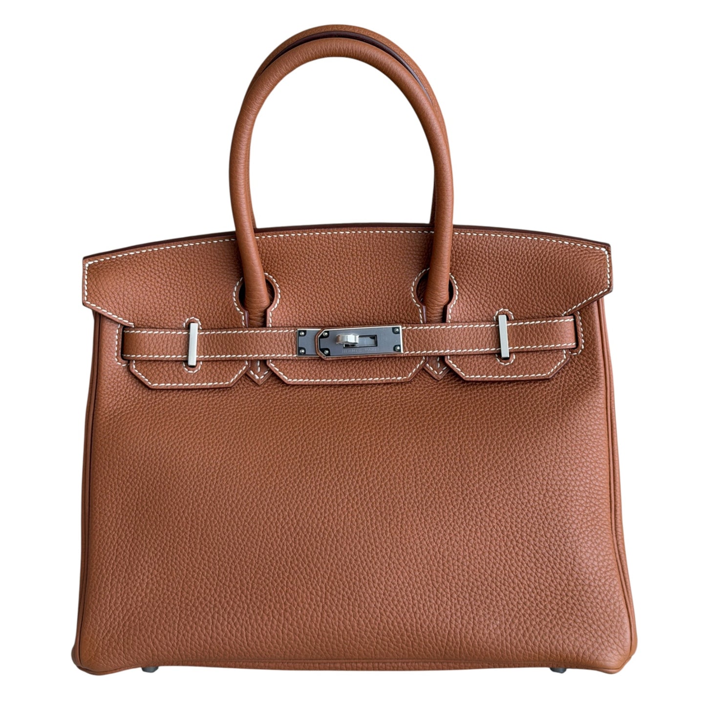 Hermes Birkin 30 Gold Tan Togo Leather Palladium Hardware