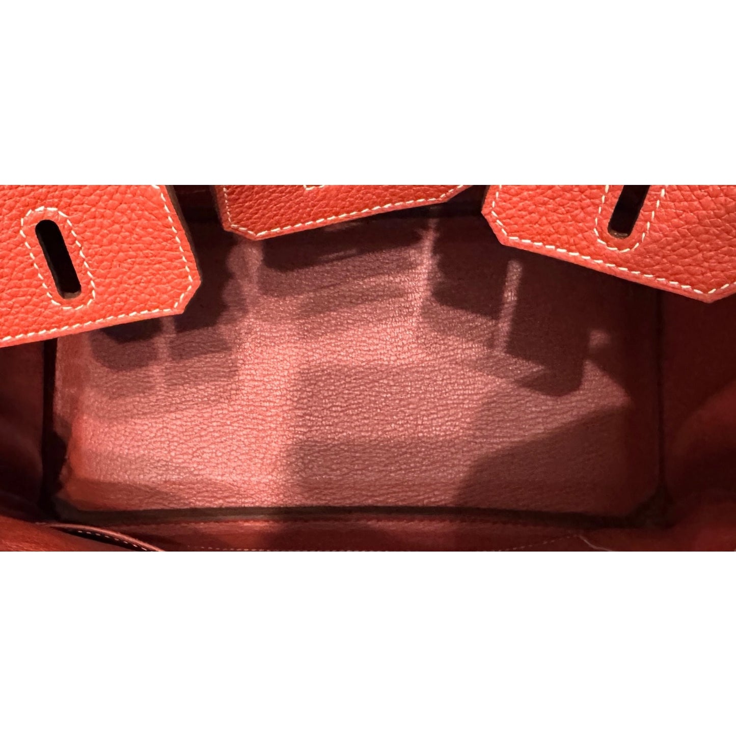 Hermes Birkin 25 Sanguine Togo Leather Palladium Hardware RARE