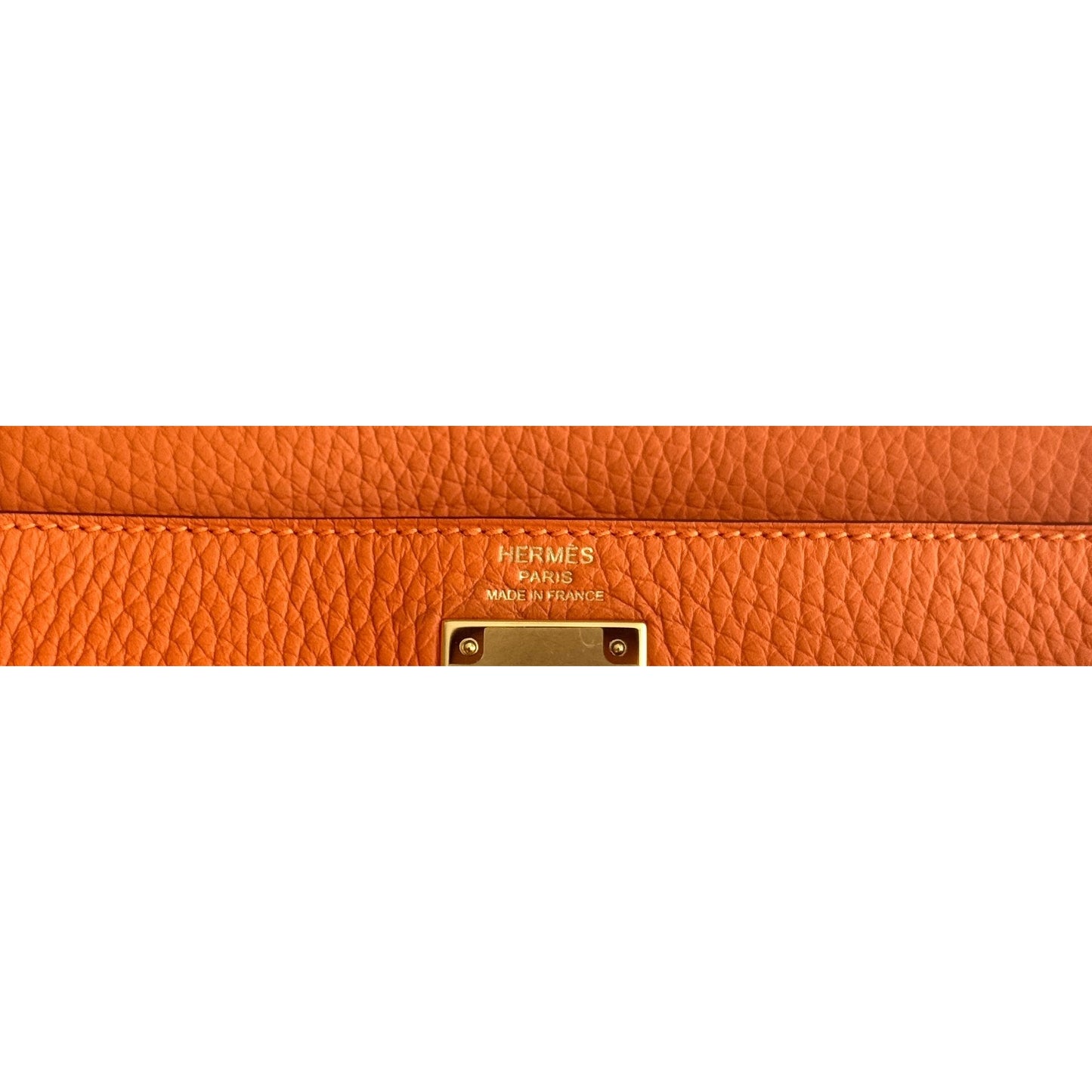 Hermes Kelly 28 Retourne Orange Togo Leather Gold Hardware