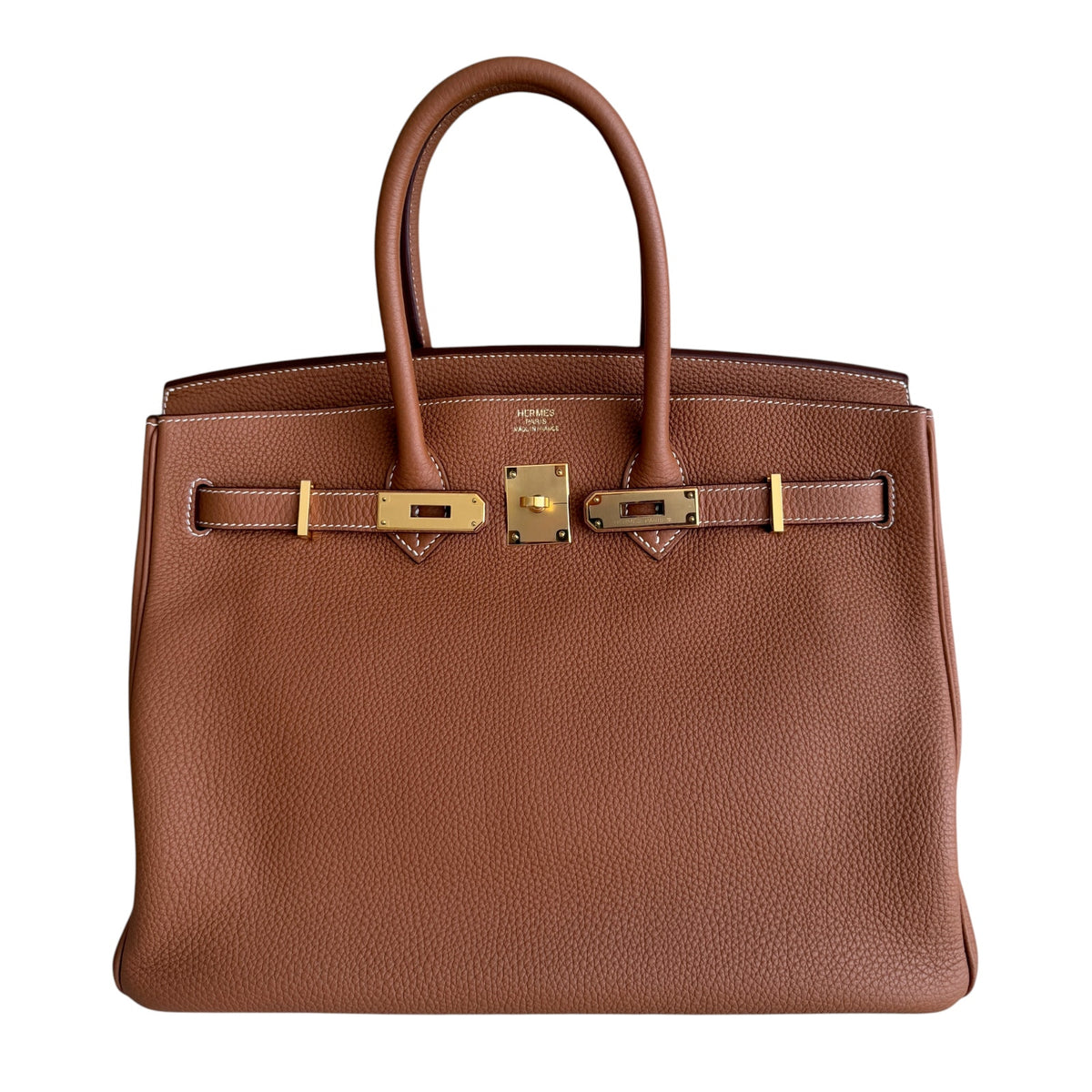 Hermes Birkin 35 Gold Tan Togo Leather Gold Hardware RARE