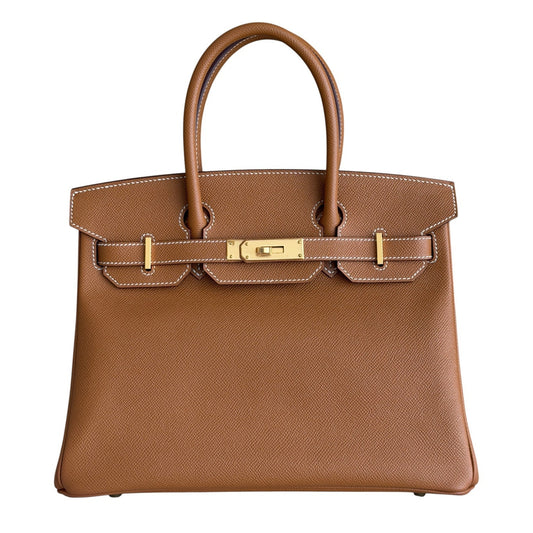 Hermes Birkin 30 Gold Tan Epsom Leather Gold Hardware RARE