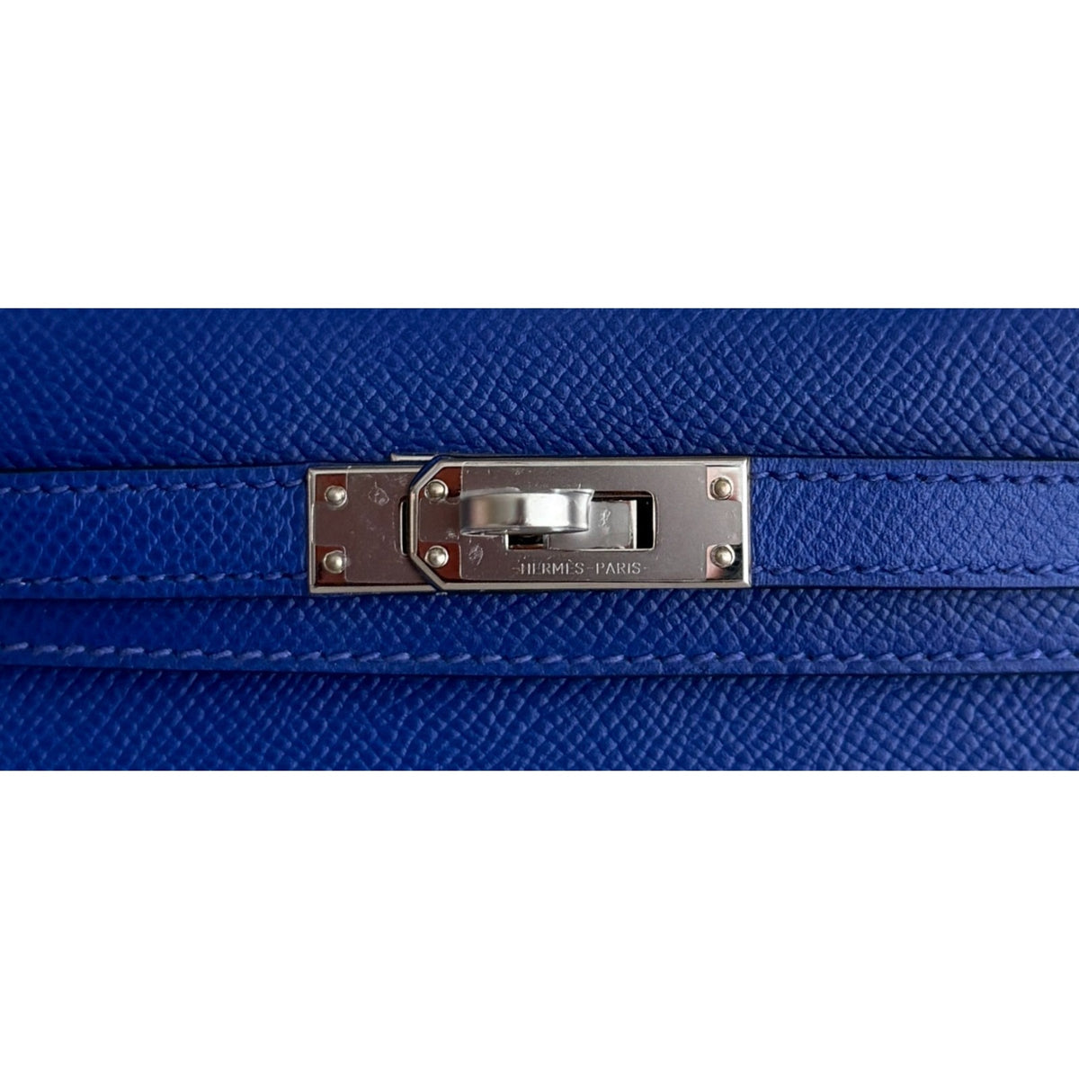 Hermes Kelly Mini 20 Blue Electric Epsom Leather Palladium Hardware RARE