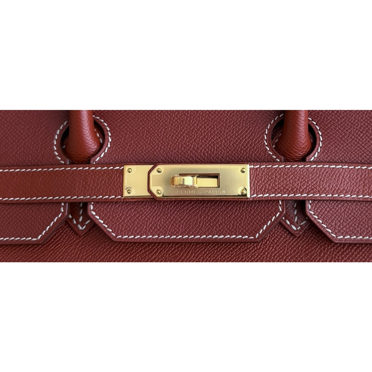 Hermes Birkin 35 Sienne Red Brown Epsom Leather Gold Hardware RARE
